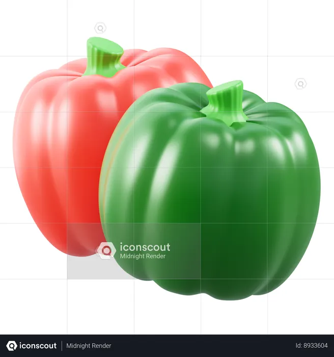 Bell Peppers  3D Icon