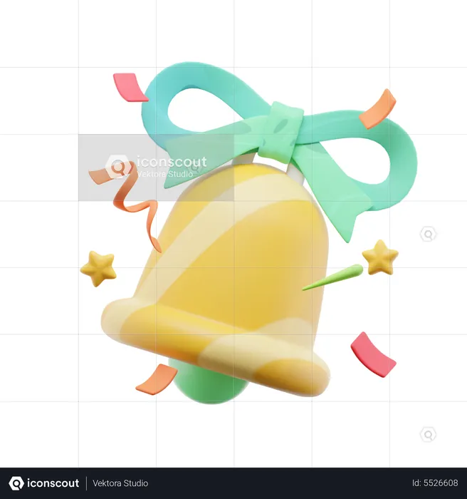 Bell Ring Decoration  3D Icon
