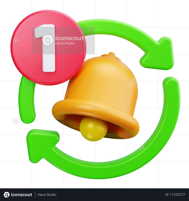 Benachrichtigungsaktualisierung  3D Icon