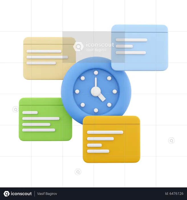 Benachrichtigungszeit  3D Icon