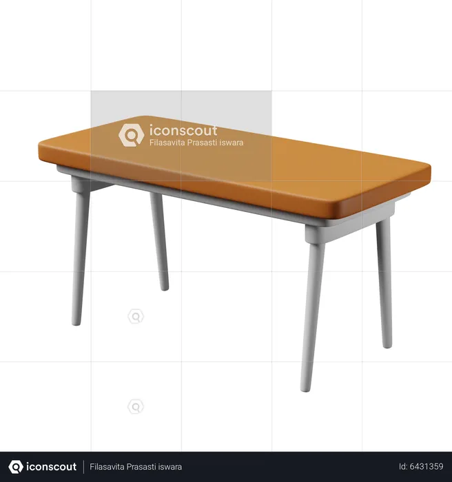 Bench  3D Icon