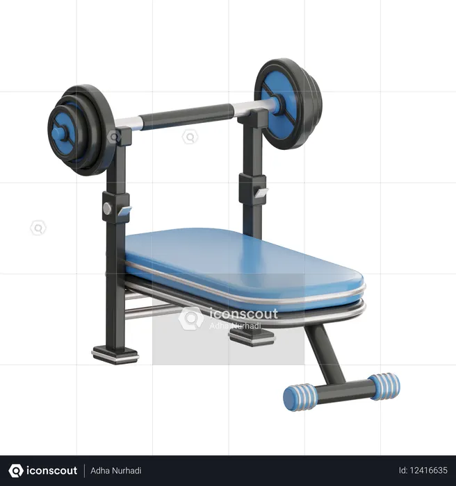 Bench Press  3D Icon
