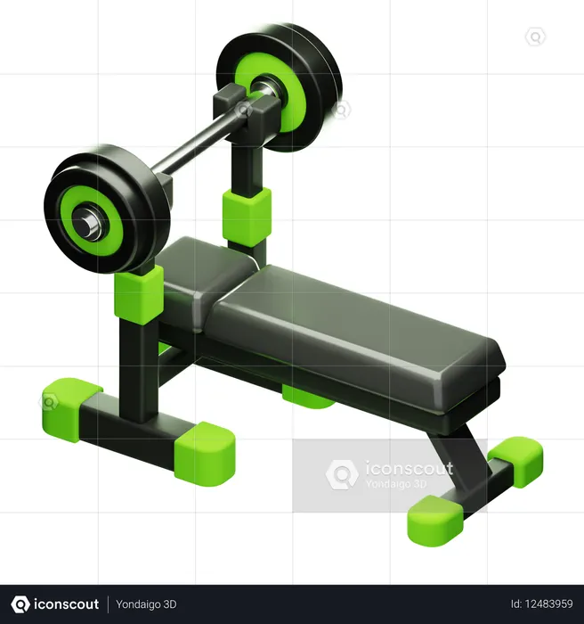 Bench Press  3D Icon