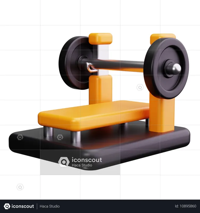 Bench Press  3D Icon