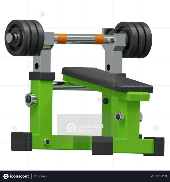 Bench Press  3D Icon