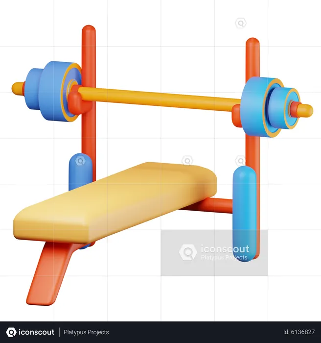 Bench Press  3D Icon