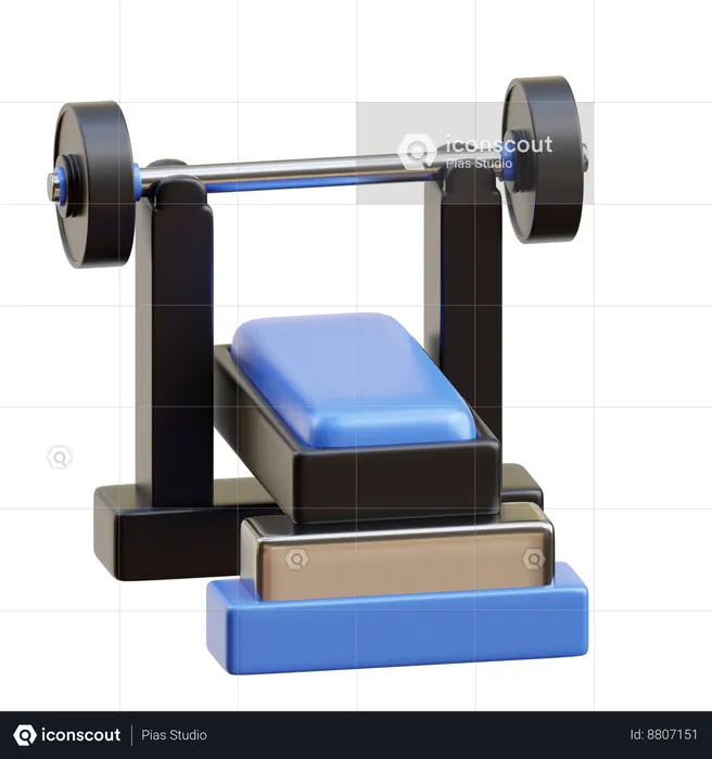 Bench press  3D Icon