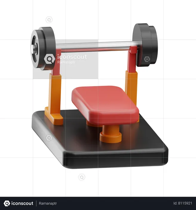 Bench Press  3D Icon