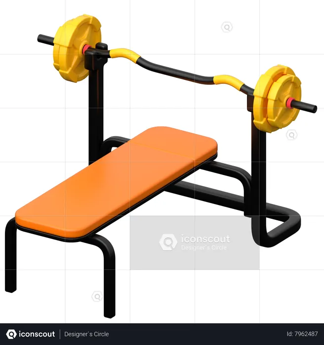 Bench Press  3D Icon