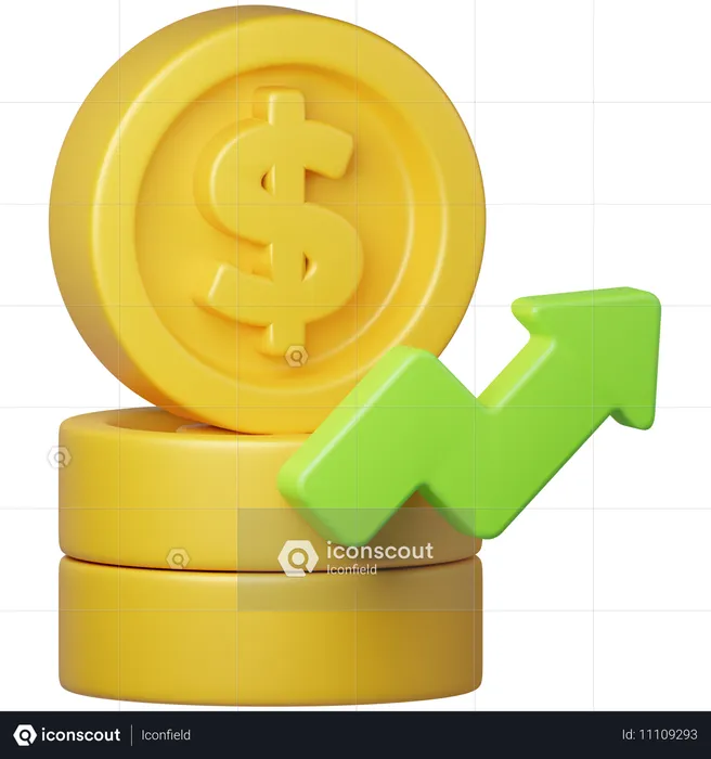 Bénéfice financier  3D Icon