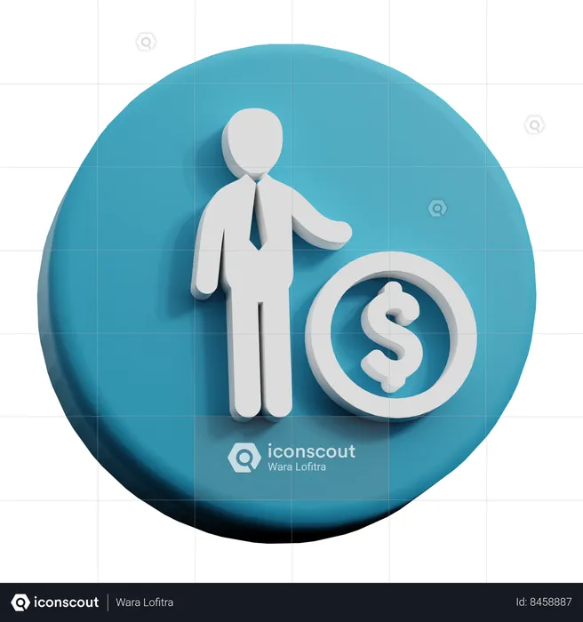 Beneficio empresarial  3D Icon