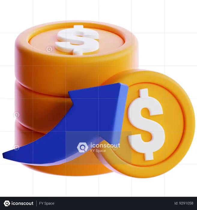 Beneficio empresarial  3D Icon