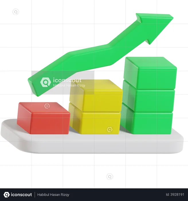 Beneficio empresarial  3D Illustration