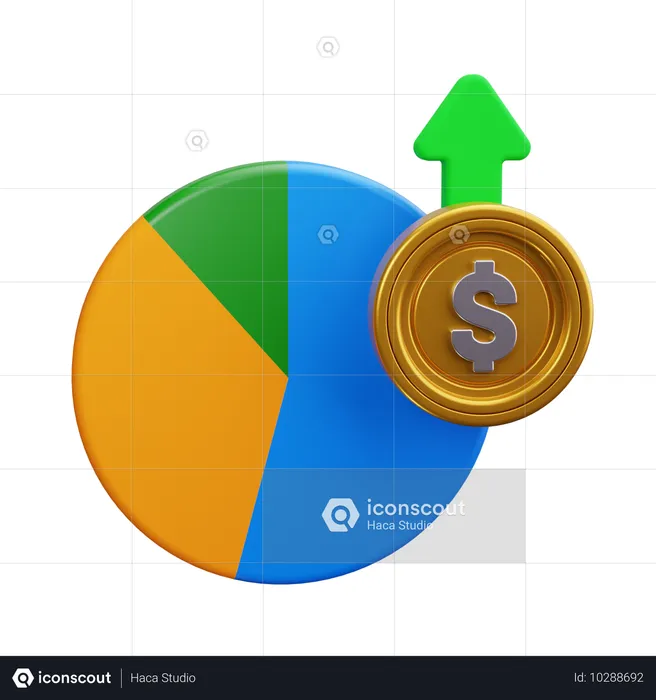 Beneficio financiero  3D Icon