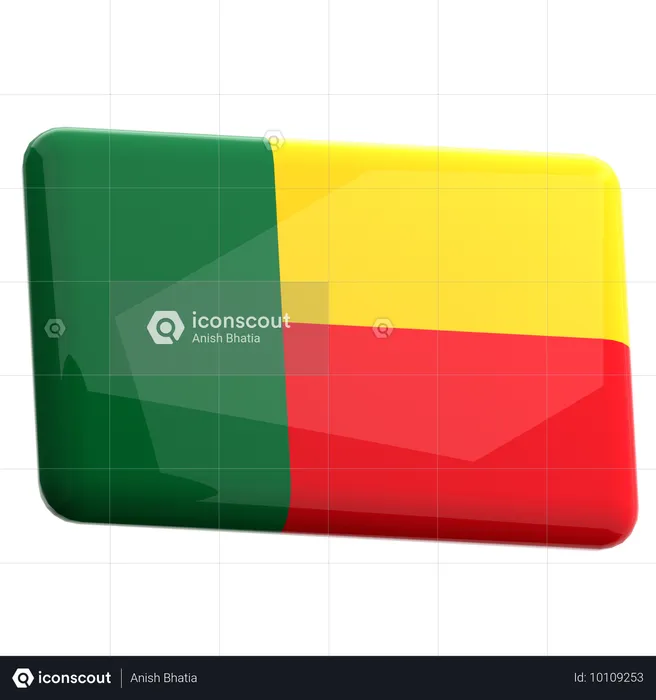 Bénin Flag 3D Icon