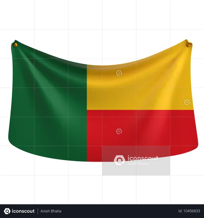 베냉 Flag 3D Icon