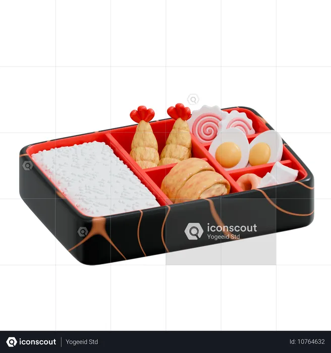 Bento Box  3D Icon