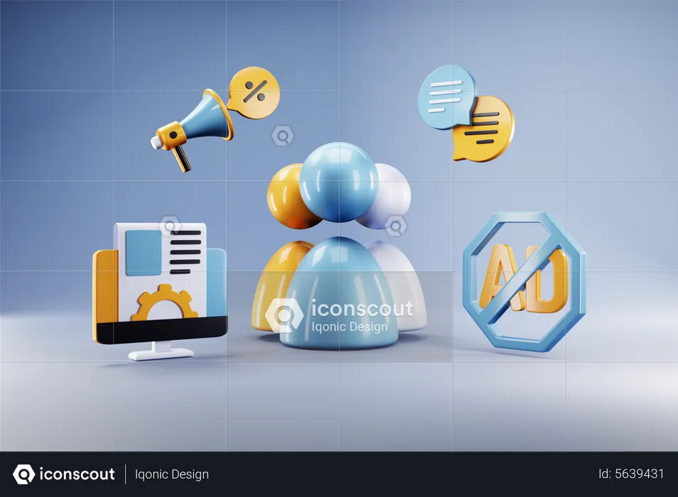 Nutzermarketing  3D Icon