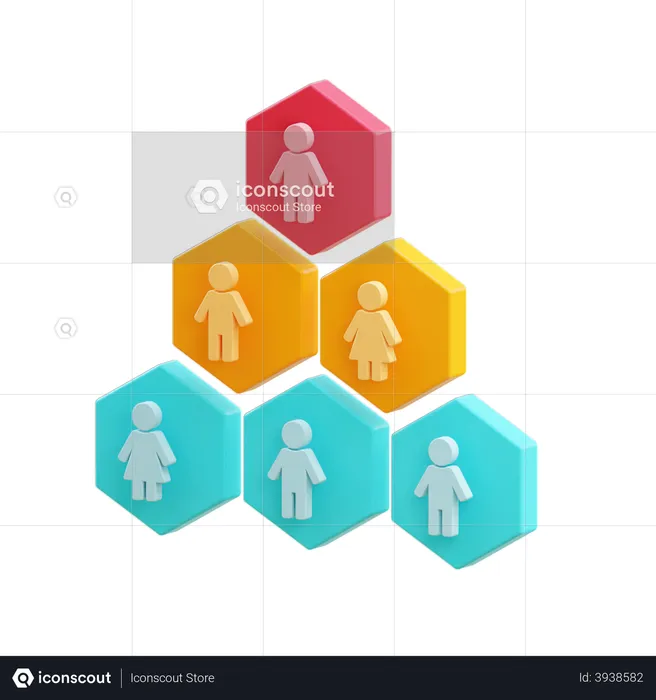 Benutzerdiagramm  3D Illustration