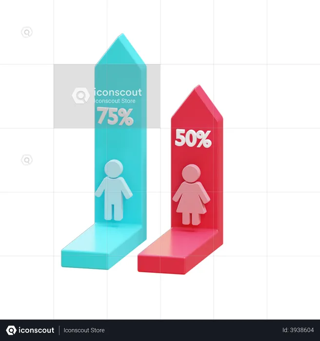 Benutzerdiagramm  3D Illustration