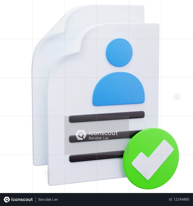 Benutzerformular  3D Icon