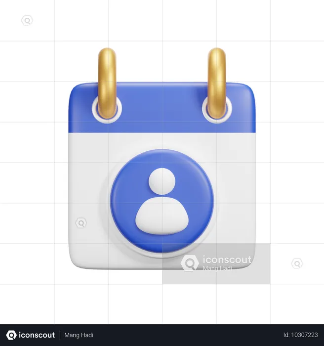 Benutzerkalender  3D Icon