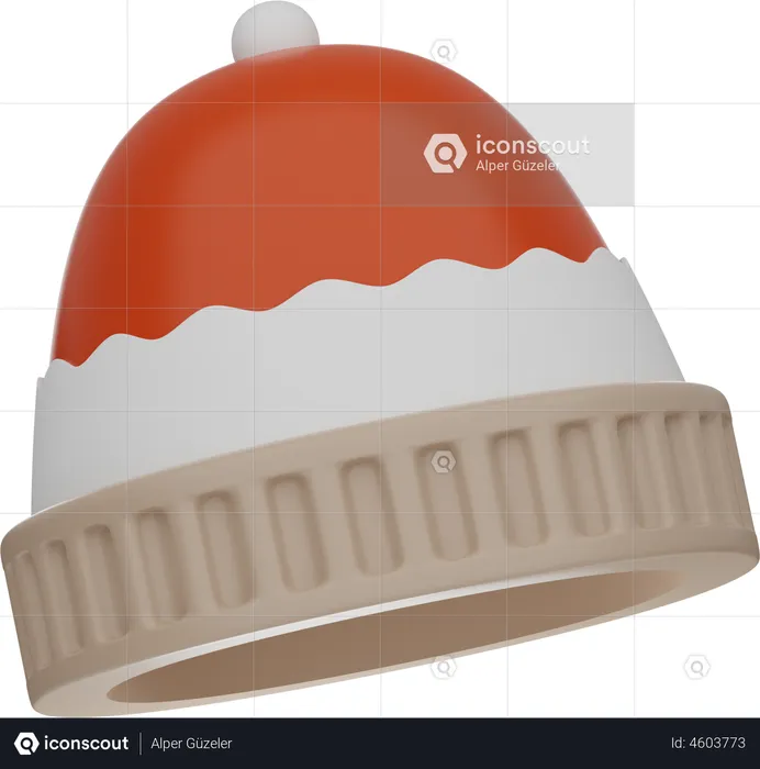 Béret de Noël  3D Illustration