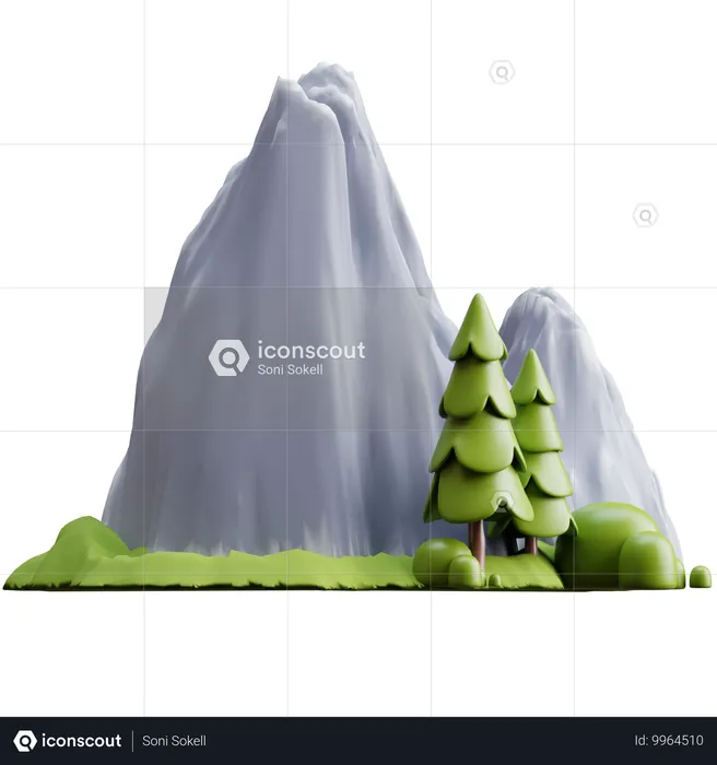 Berg  3D Icon