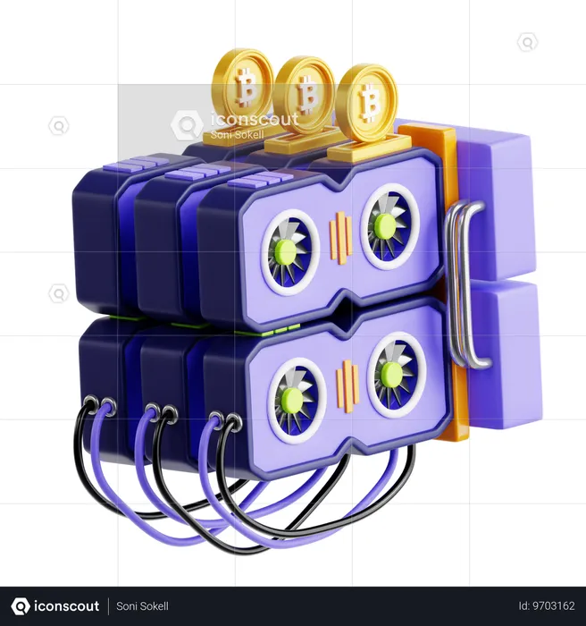 Mining-Hardware  3D Icon