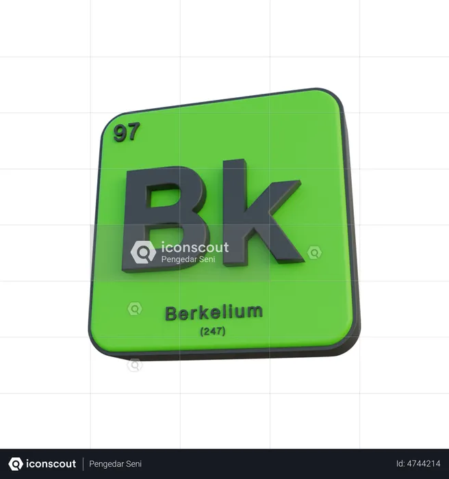 Berkelium  3D Illustration