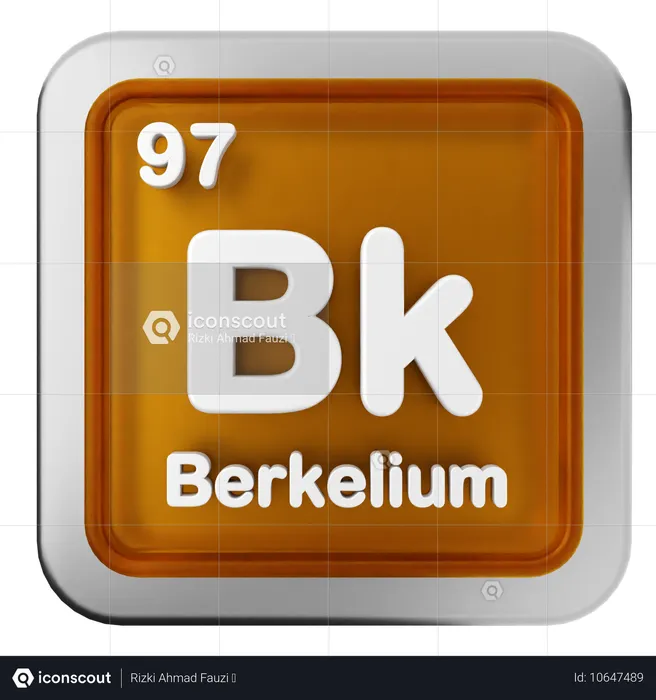 Berkelium-Periodensystem  3D Icon