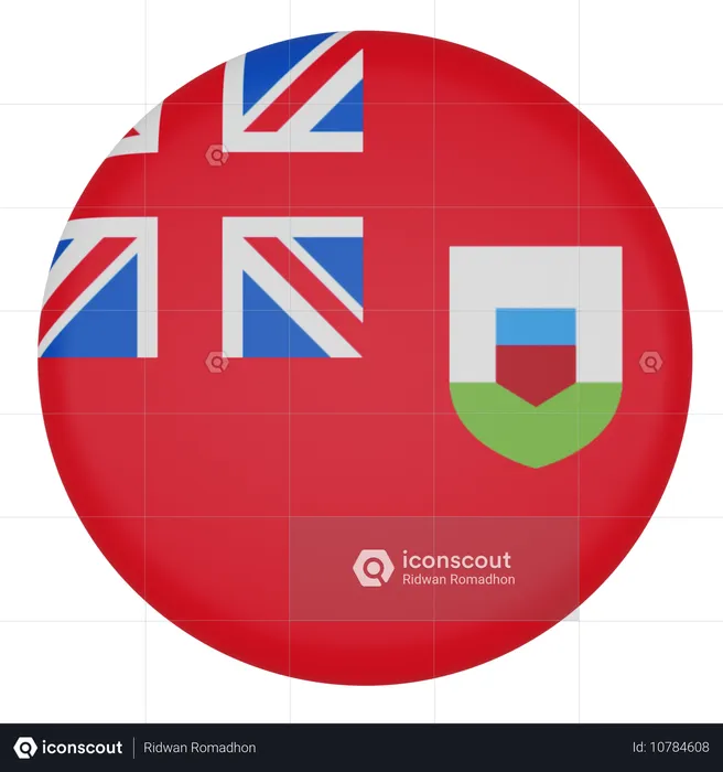 Islas Bermudas Flag 3D Icon