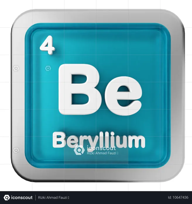 Beryllium Periodic Table  3D Icon