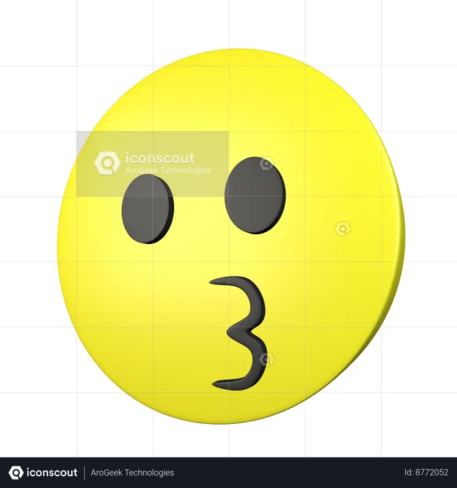 Besando la cara Emoji 3D Icon