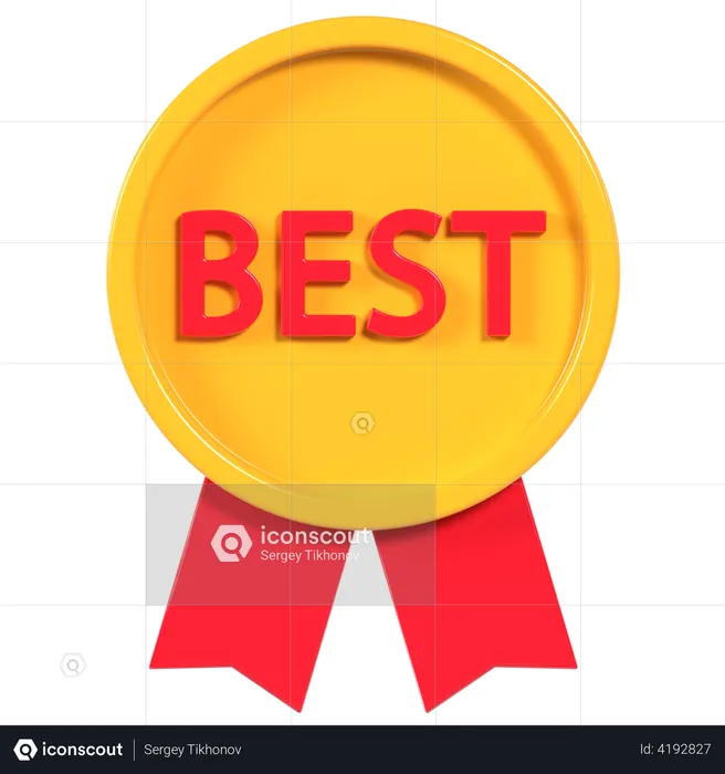 Best Badge  3D Illustration