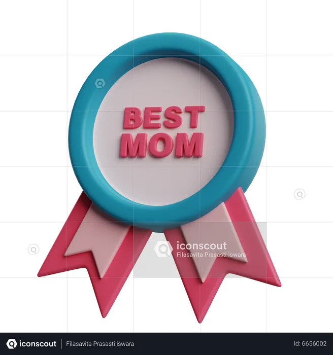 Best Mom Badge  3D Icon