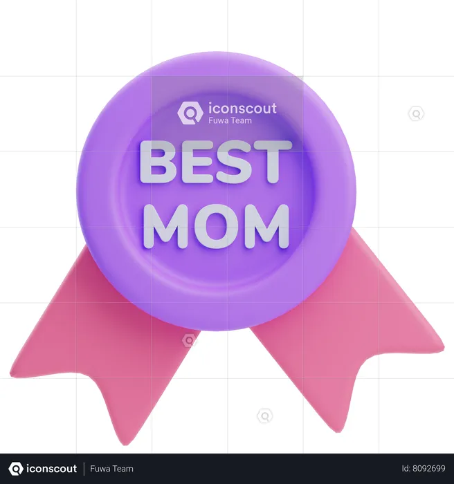 Best Mom Badge  3D Icon