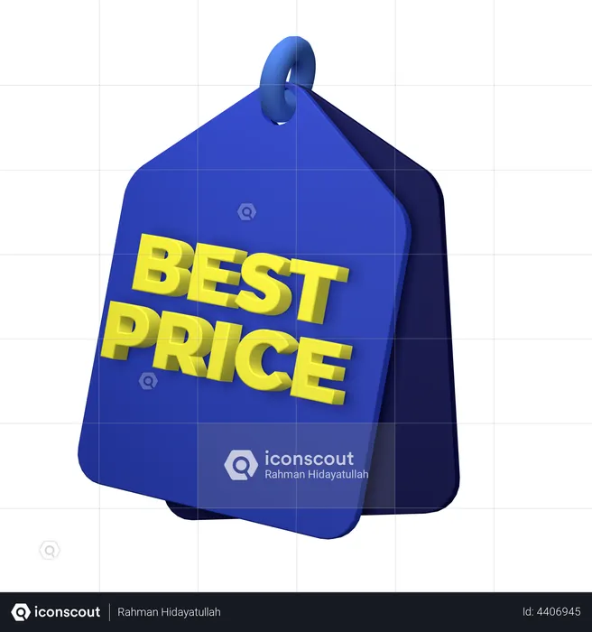 Best Price Tag  3D Illustration