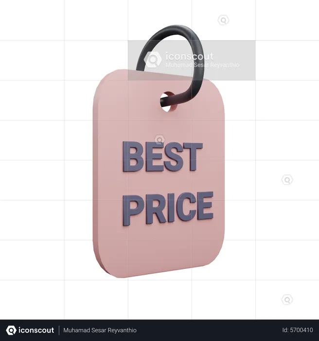 Best Price tag  3D Icon