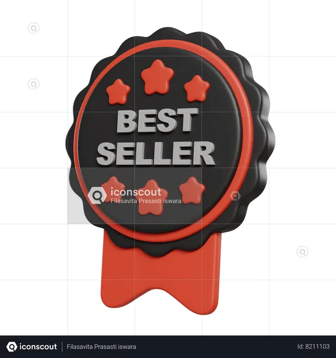 Best Seller Badge  3D Icon