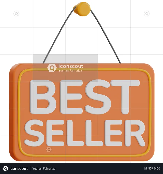 Best Seller Sign 3D Icon download in PNG, OBJ or Blend format