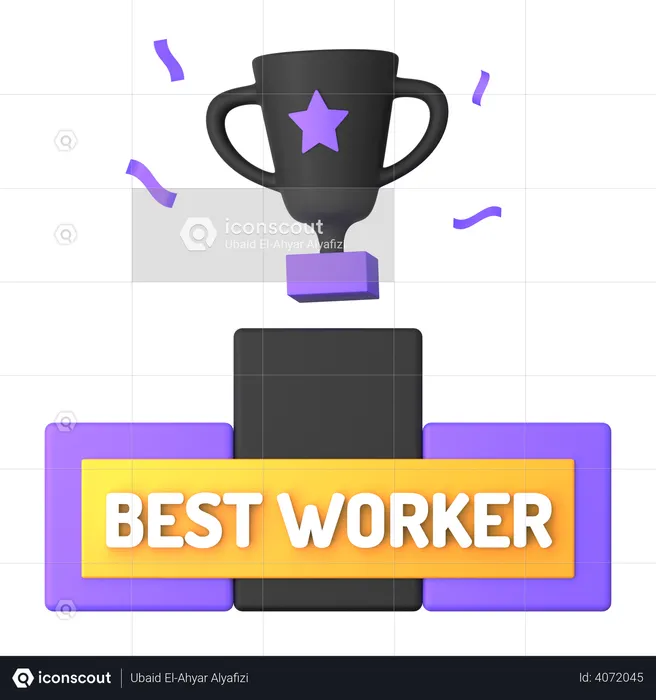 Best Worker Award  3D Illustration