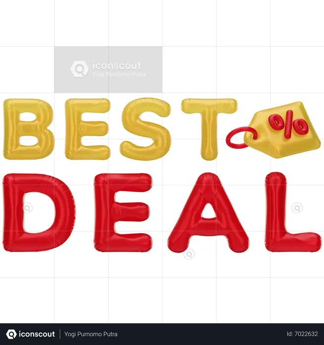 Bestes Angebot Rabatt 3 D Text  3D Icon