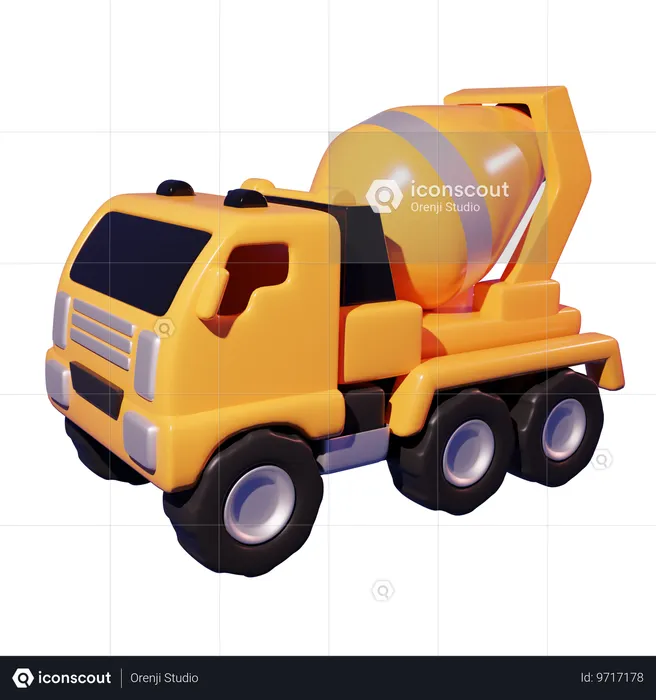 Betonmischer-LKW Spielzeug  3D Icon