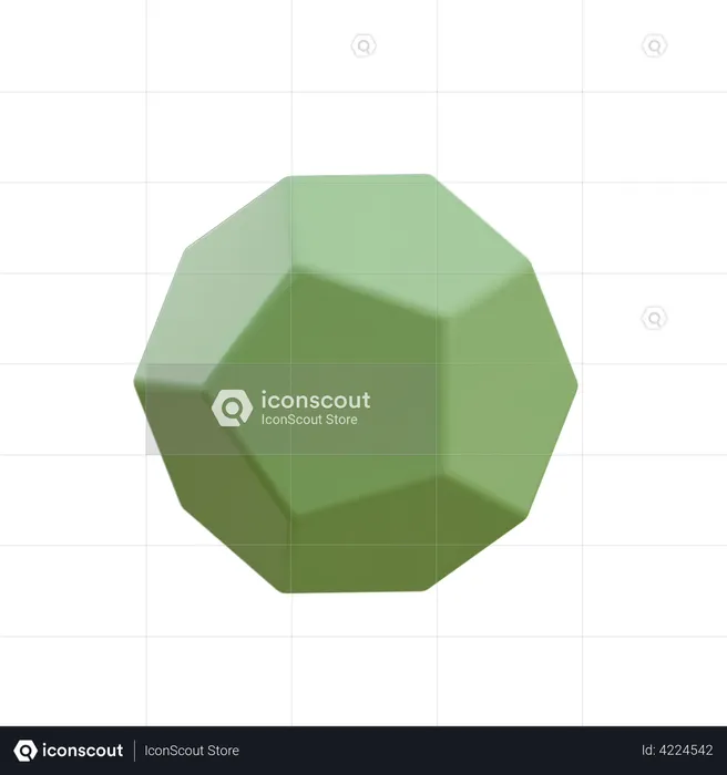 Beveled Octagon  3D Icon