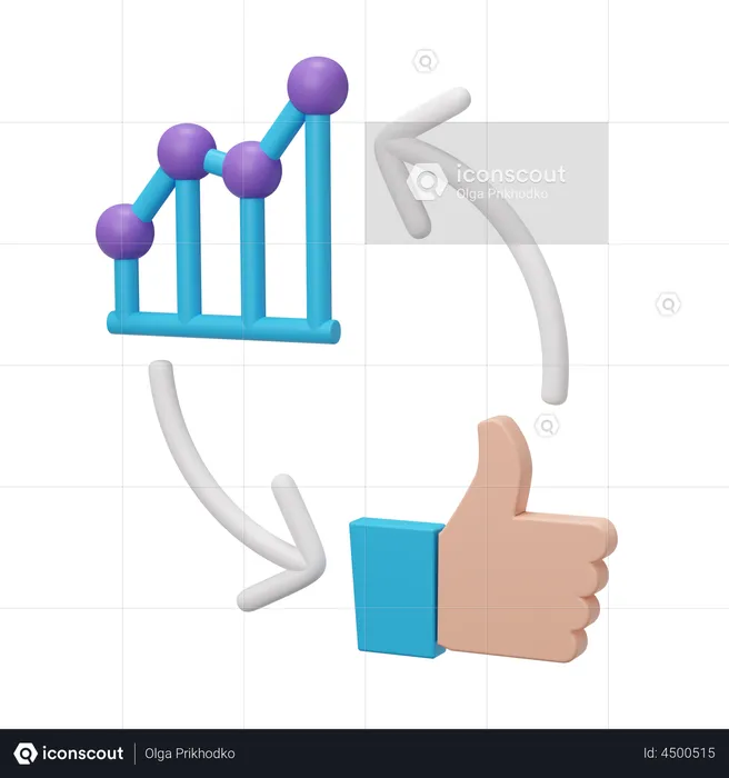 Rating-Wachstum  3D Illustration