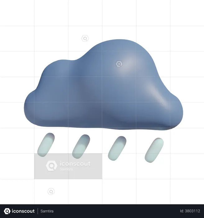 Bewölkt Regen  3D Illustration