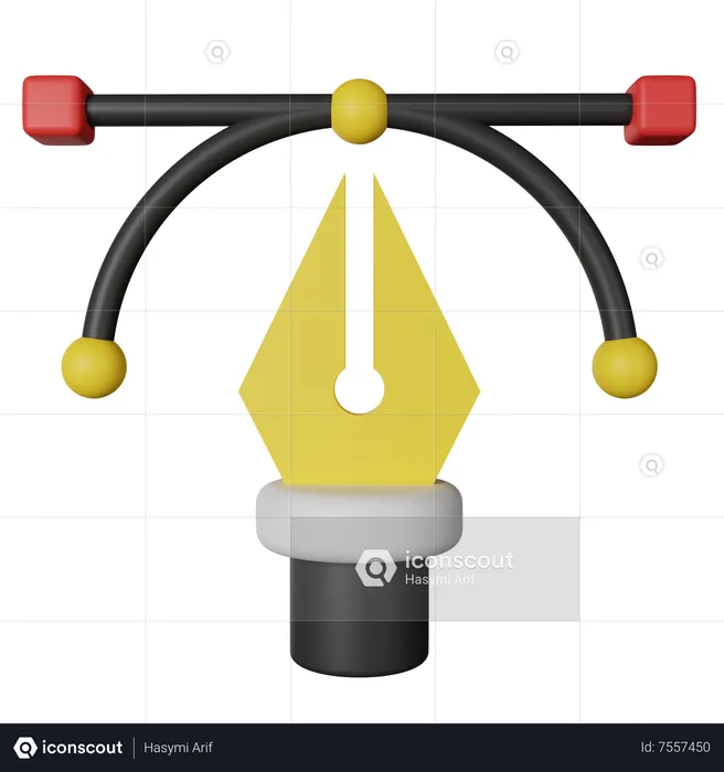 Bézier-Werkzeug  3D Icon