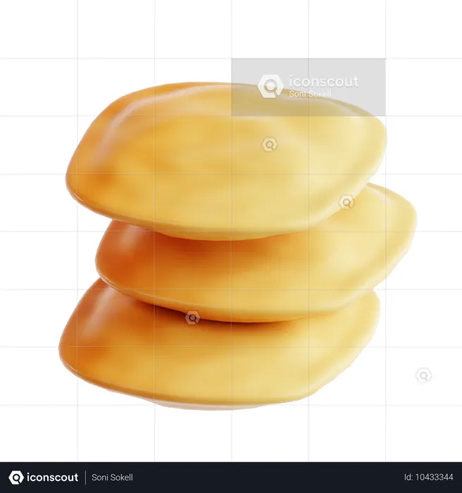 Bhatura  3D Icon