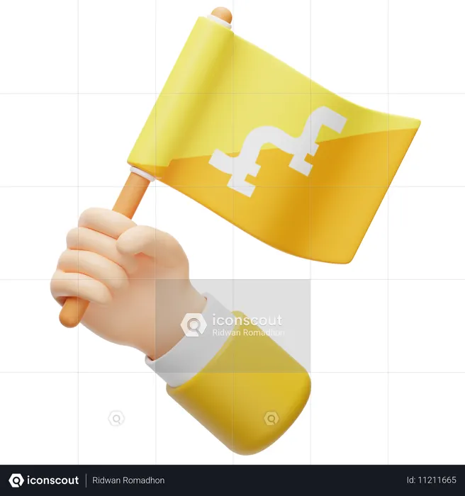 Bhutan Flag Flag 3D Icon